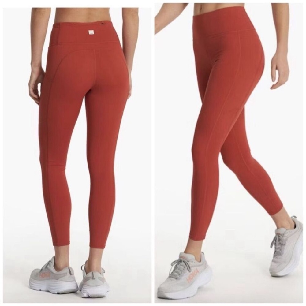 Vuori Brick Red High-Rise Performance Leggings